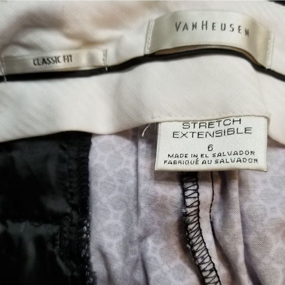 Van Heusen Black and white slacks women's Size 6‎ - Picture 4 of 4